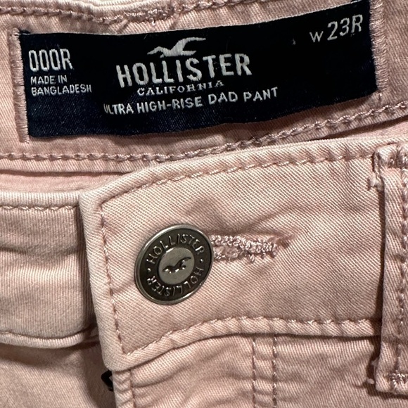 Hollister Co. Women's Pink Trousers Ultra High-Rise DD Pant Size 23R - Picture 2 of 3